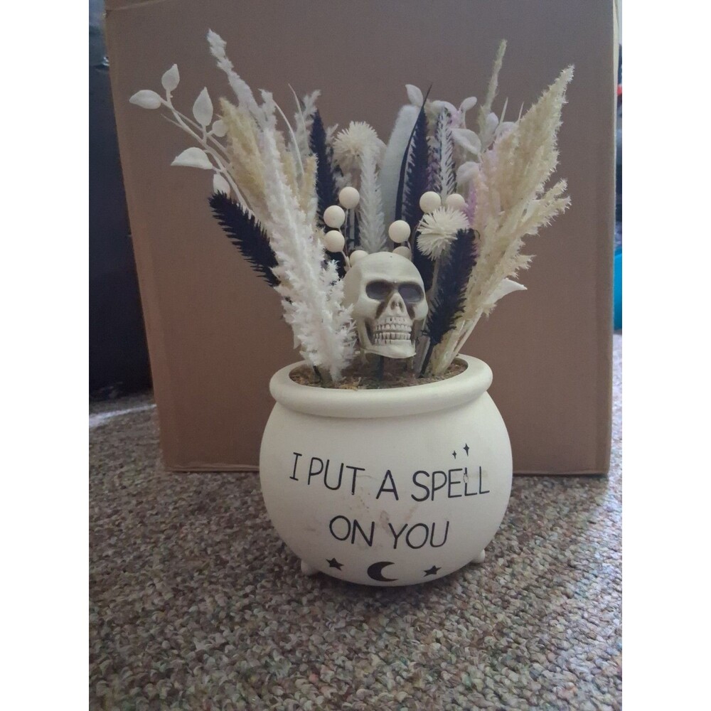 Target Hyde & EEK! Boutique Faux Skull Cauldron Halloween Planter